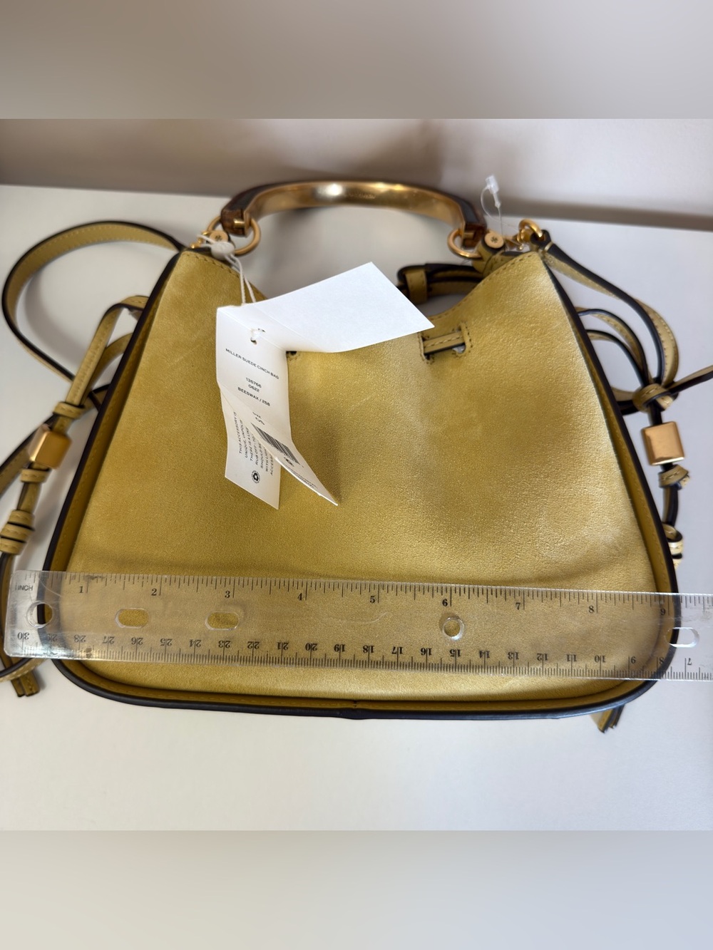Tory Burch Miller suede cinch bag 135766 - Picture 13 of 13